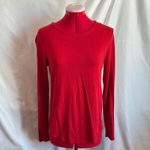 MM153 Cupio Red Long Sleeve Fitted Turtleneck Tee